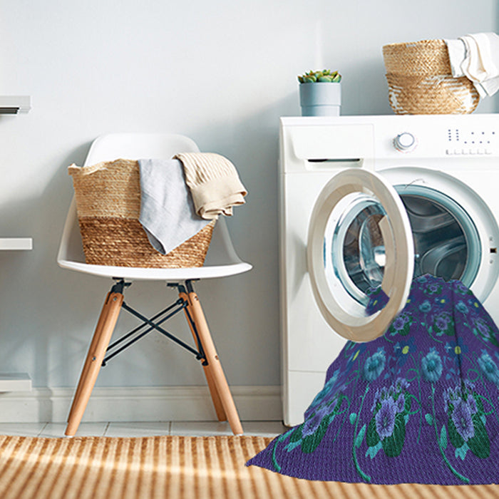 Machine Washable Transitional Amethyst Purple Rug in a Washing Machine, wshpat1300lblu