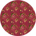 Square Patterned Red Rug, pat1300org