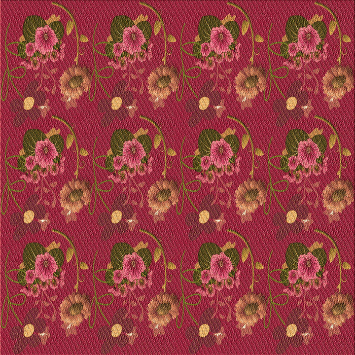 Round Machine Washable Transitional Red Rug, wshpat1300org