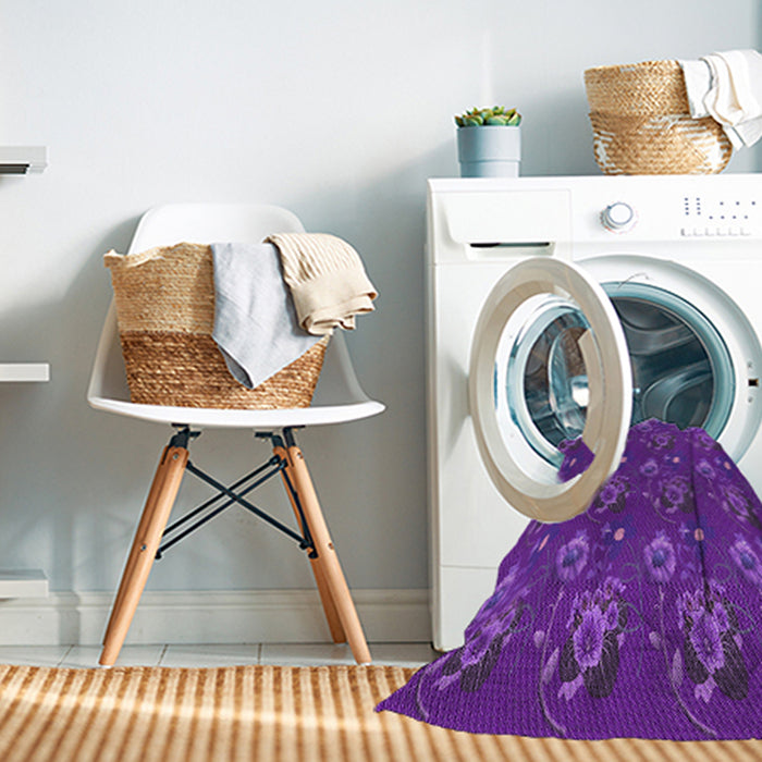 Machine Washable Transitional Jasmine Purple Rug in a Washing Machine, wshpat1300pur