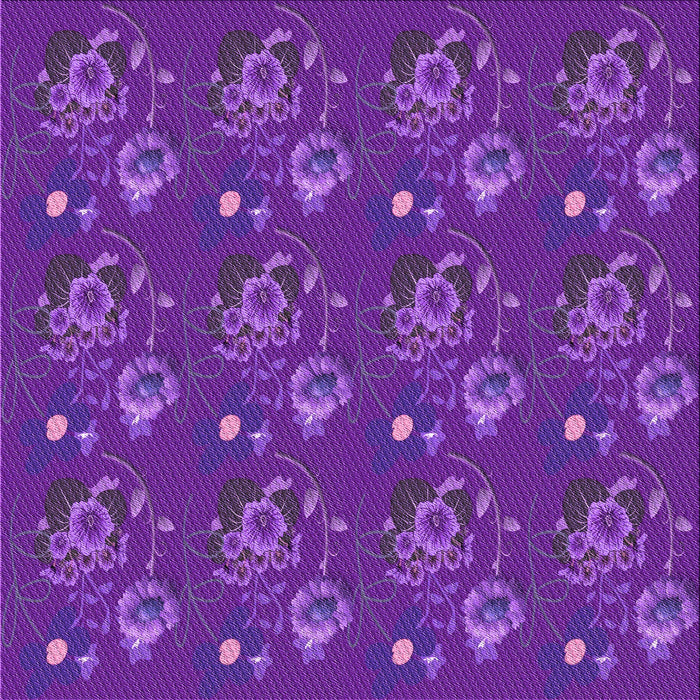 Round Machine Washable Transitional Jasmine Purple Rug, wshpat1300pur