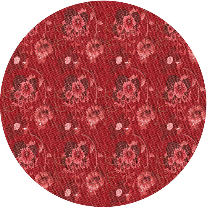 Square Patterned Red Rug, pat1300rd