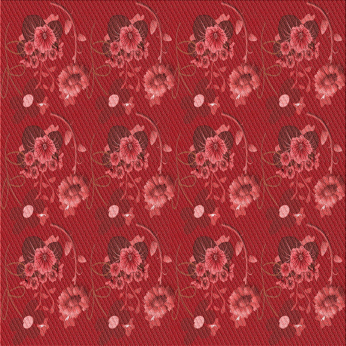 Round Patterned Red Rug, pat1300rd