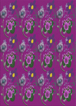 Machine Washable Transitional Medium Violet Red Pink Rug, wshpat1300