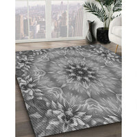 Patterned Carbon Gray Rug, pat1301gry