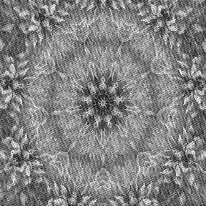 Round Patterned Carbon Gray Rug, pat1301gry