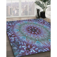 Patterned Purple Rug, pat1301lblu