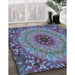 Patterned Purple Rug in Family Room, pat1301lblu