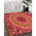 Machine Washable Transitional Bright Orange Rug in a Family Room, wshpat1301org