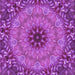 Round Patterned Bright Neon Pink Purple Rug, pat1301pur