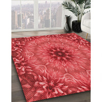 Patterned Red Rug, pat1301rd