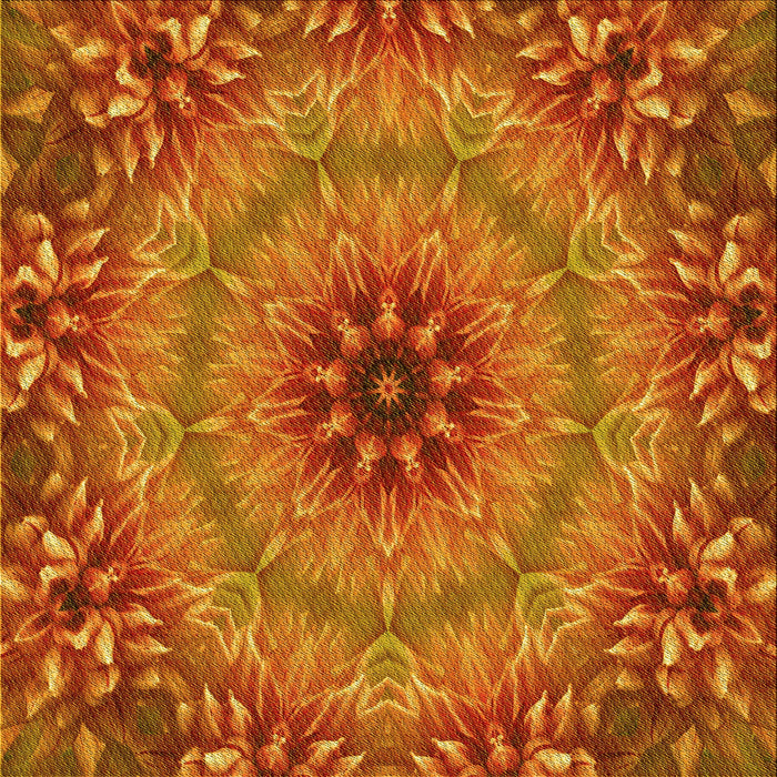 Round Patterned Red Rug, pat1301yw