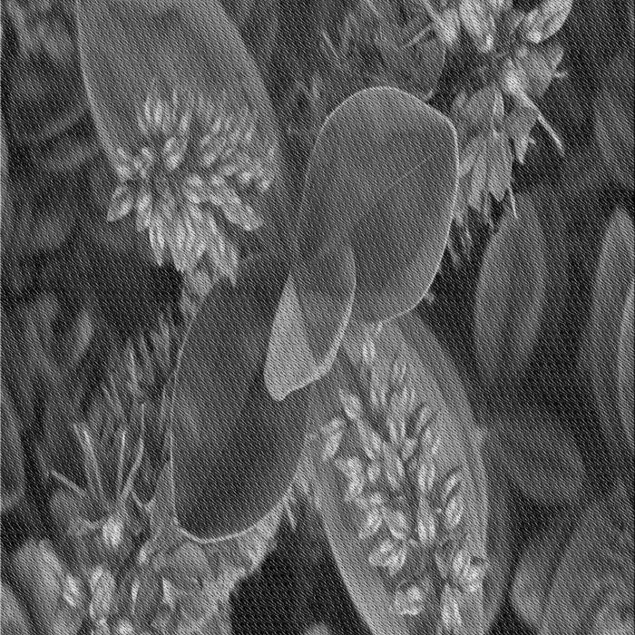 Patterned Platinum Gray Rug, pat1302gry