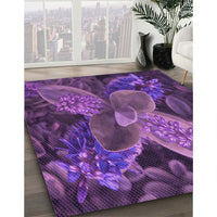 Patterned Purple Rug, pat1302pur