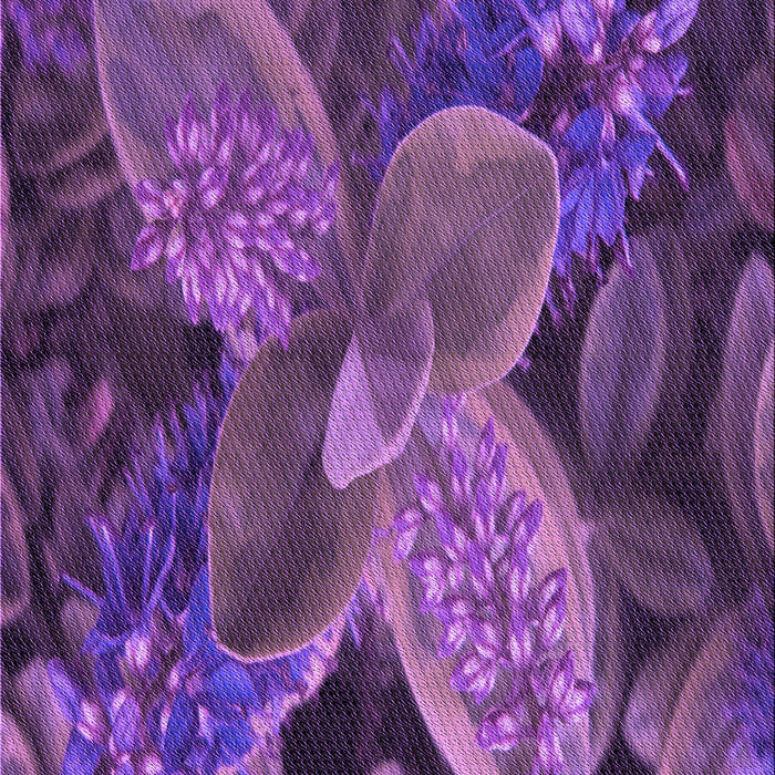 Machine Washable Transitional Purple Rug, wshpat1302pur