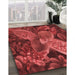 Machine Washable Transitional Tomato Red Rug in a Family Room, wshpat1302rd