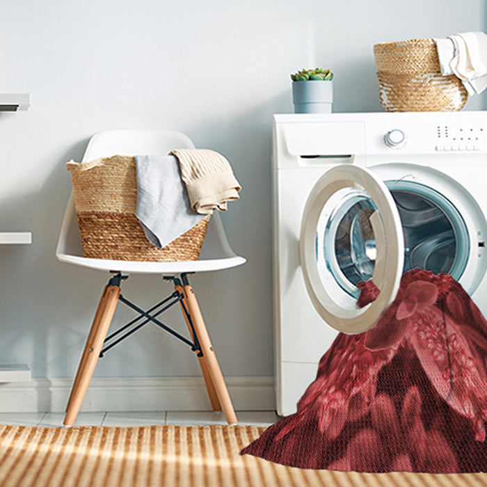 Machine Washable Transitional Tomato Red Rug in a Washing Machine, wshpat1302rd