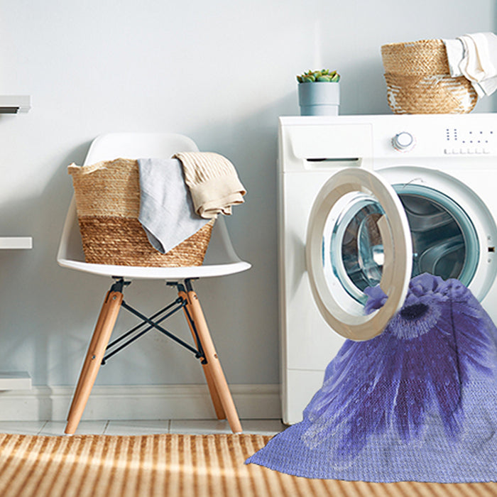 Machine Washable Transitional Slate Blue Rug in a Washing Machine, wshpat1303blu