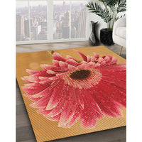 Patterned Orange Rug, pat1303org