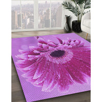 Patterned Violet Purple Rug, pat1303pur