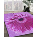 Patterned Violet Purple Rug in Family Room, pat1303pur