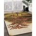 Machine Washable Transitional Dark Bronze Brown Rug in a Family Room, wshpat1304brn