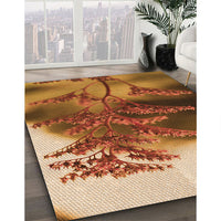 Patterned Orange Rug, pat1304org