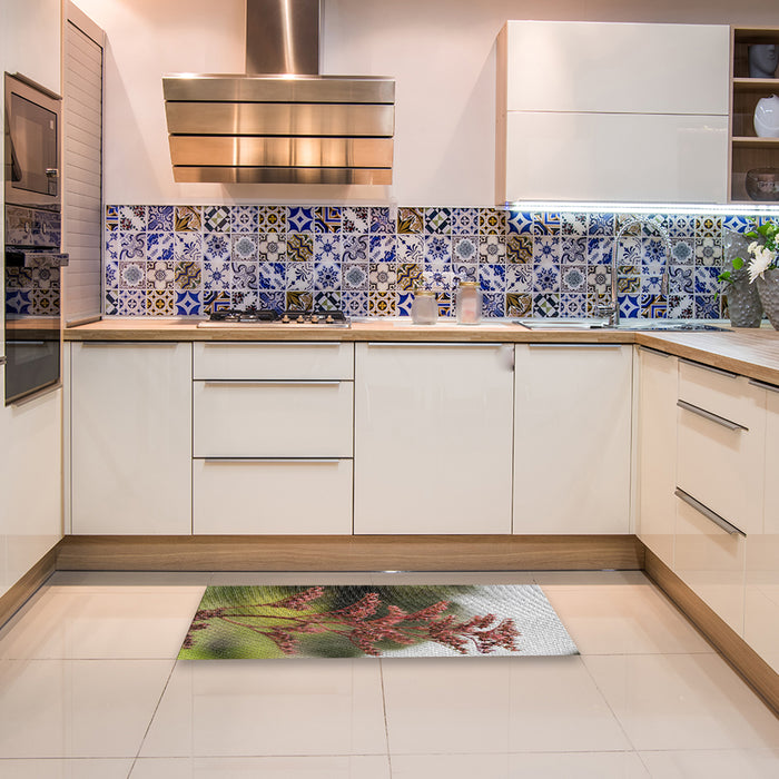 Patterned Sand Brown Novelty Rug in a Kitchen, pat1304