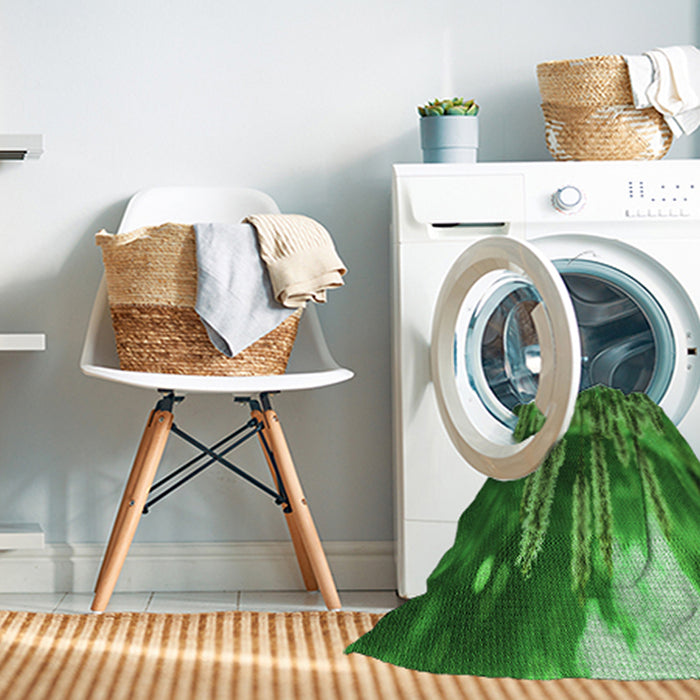 Machine Washable Transitional Deep Emerald Green Rug in a Washing Machine, wshpat1305grn