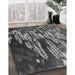 Patterned Black Rug in Family Room, pat1305gry