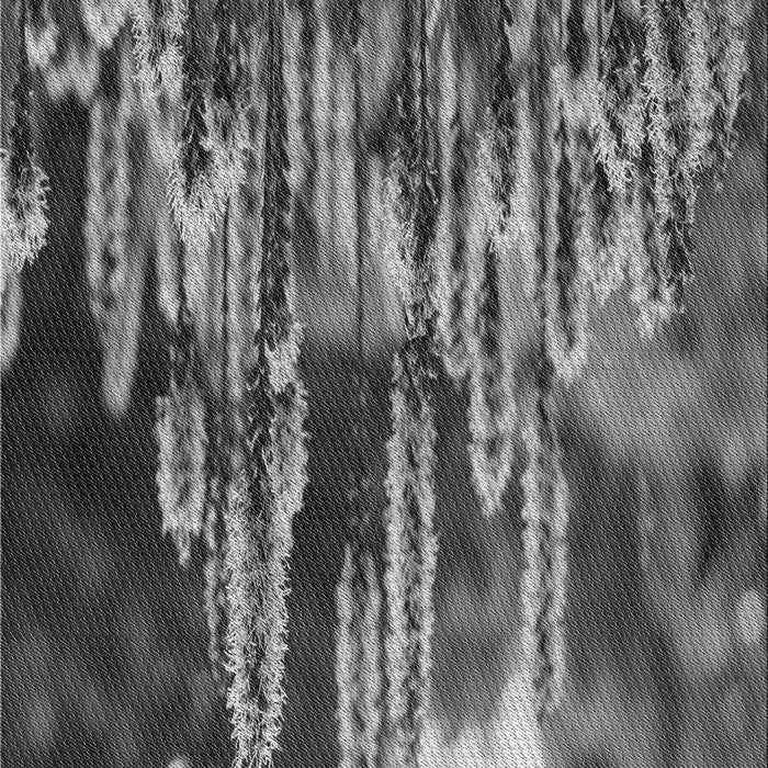 Patterned Black Rug, pat1305gry