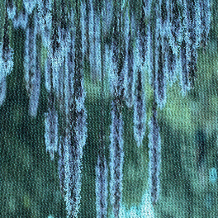 Patterned Medium Teal Green Rug, pat1305lblu