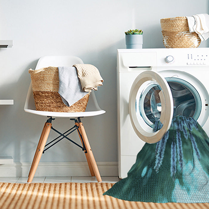 Machine Washable Transitional Medium Teal Green Rug in a Washing Machine, wshpat1305lblu