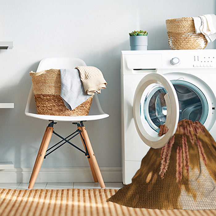 Machine Washable Transitional Orange Rug in a Washing Machine, wshpat1305org