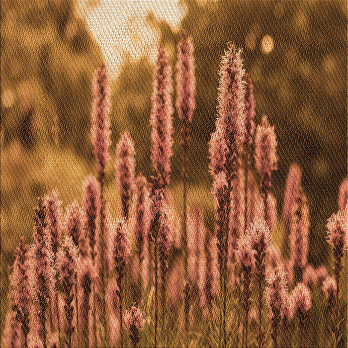 Round Patterned Orange Rug, pat1305org