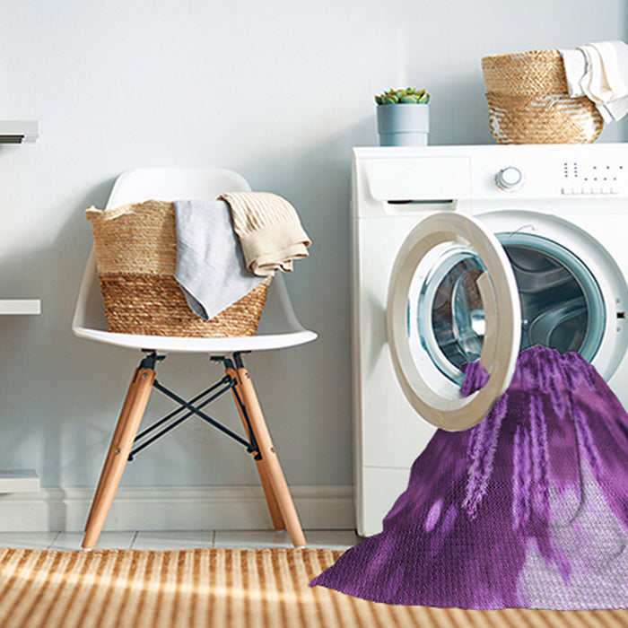 Machine Washable Transitional Dark Magenta Purple Rug in a Washing Machine, wshpat1305pur
