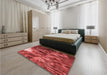 Patterned Red Rug in a Bedroom, pat1305rd