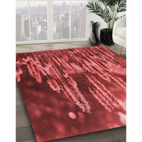 Patterned Red Rug, pat1305rd