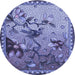 Square Patterned Purple Mimosa Purple Rug, pat1306blu