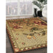 Patterned Saddle Brown Rug in Family Room, pat1306brn