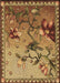 Patterned Saddle Brown Rug, pat1306brn