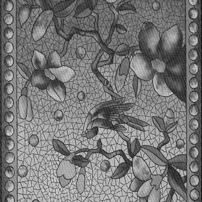 Patterned Dark Gray Rug, pat1306gry