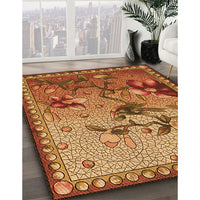 Patterned Orange Rug, pat1306org