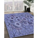 Machine Washable Transitional Deep Periwinkle Purple Rug in a Family Room, wshpat1307blu