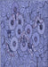 Patterned Deep Periwinkle Purple Rug, pat1307blu