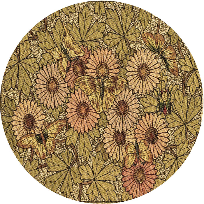 Square Machine Washable Transitional Dark Bronze Brown Rug in a Living Room, wshpat1307brn