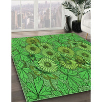 Patterned Green Rug, pat1307grn