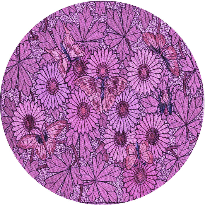 Square Machine Washable Transitional Dark Magenta Purple Rug in a Living Room, wshpat1307pur