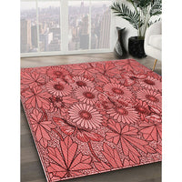 Patterned Red Rug, pat1307rd