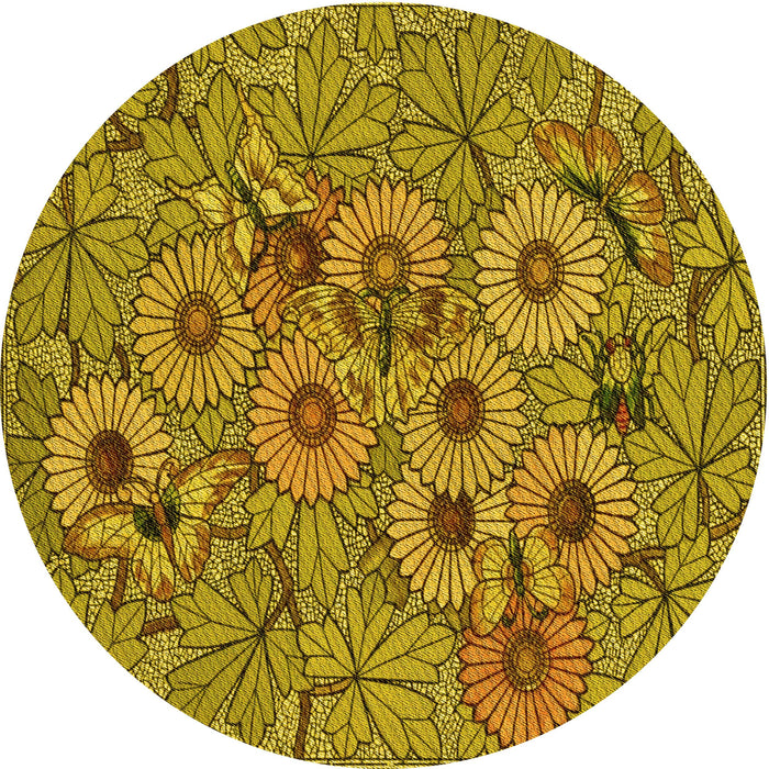 Square Machine Washable Transitional Dark Bronze Brown Rug in a Living Room, wshpat1307yw